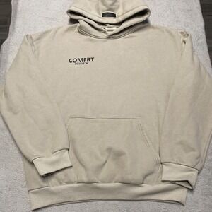 Comfrt Hoodie XL Taupe Beige Pullover Comfy Cozy Unisex Pocket